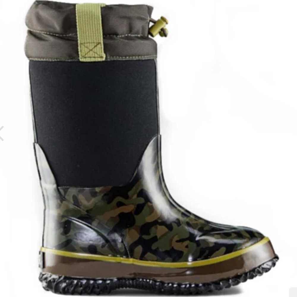 Cougar Insulated Slosher Neoprene Winter Snow Camoflage Boots Youth Size 3 Boy